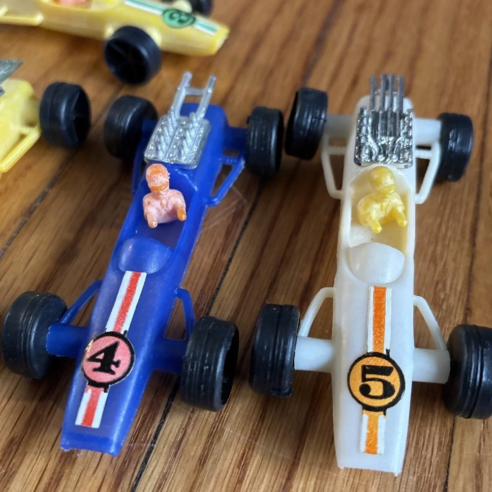 VINTAGE UNBRANDED FORMULA 1 RACE CAR Lot Of 6 PLASTIC‎  4